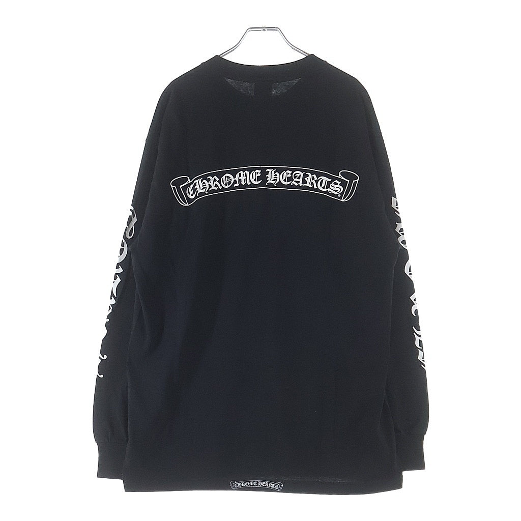 CHROME HEARTS(クロムハーツ) OLD ネックロゴ 袖プリント バックスクロールラベル 長袖Tシャツ