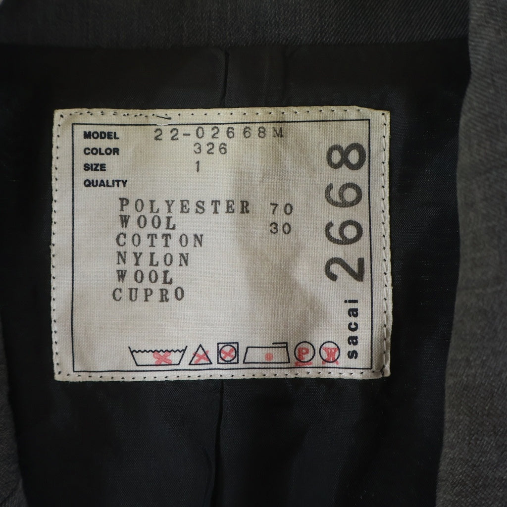 Sacai(サカイ) 22SS Suiting Mix 3B Jacket スーチングミックス3B