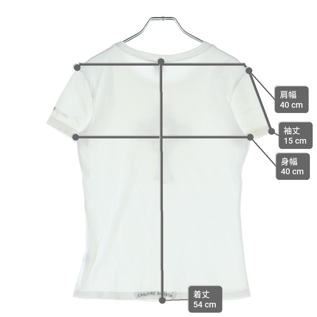 CHROME HEARTS(クロムハーツ) OLD Horseshoe CROSS T-SHIRT ホースシュークロスプリント Tシャツ 半袖 レディース