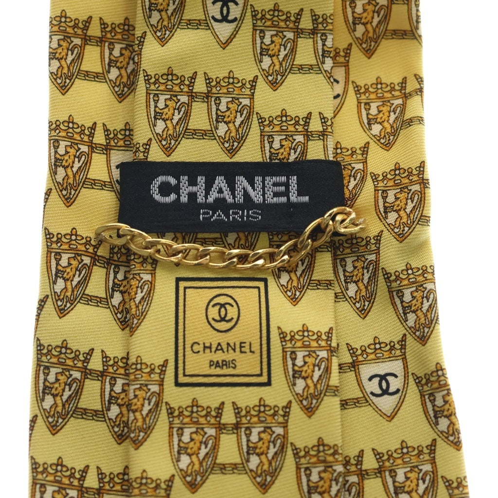 CHANEL(シャネル) ココマーク CC ネクタイ イエロー シルク