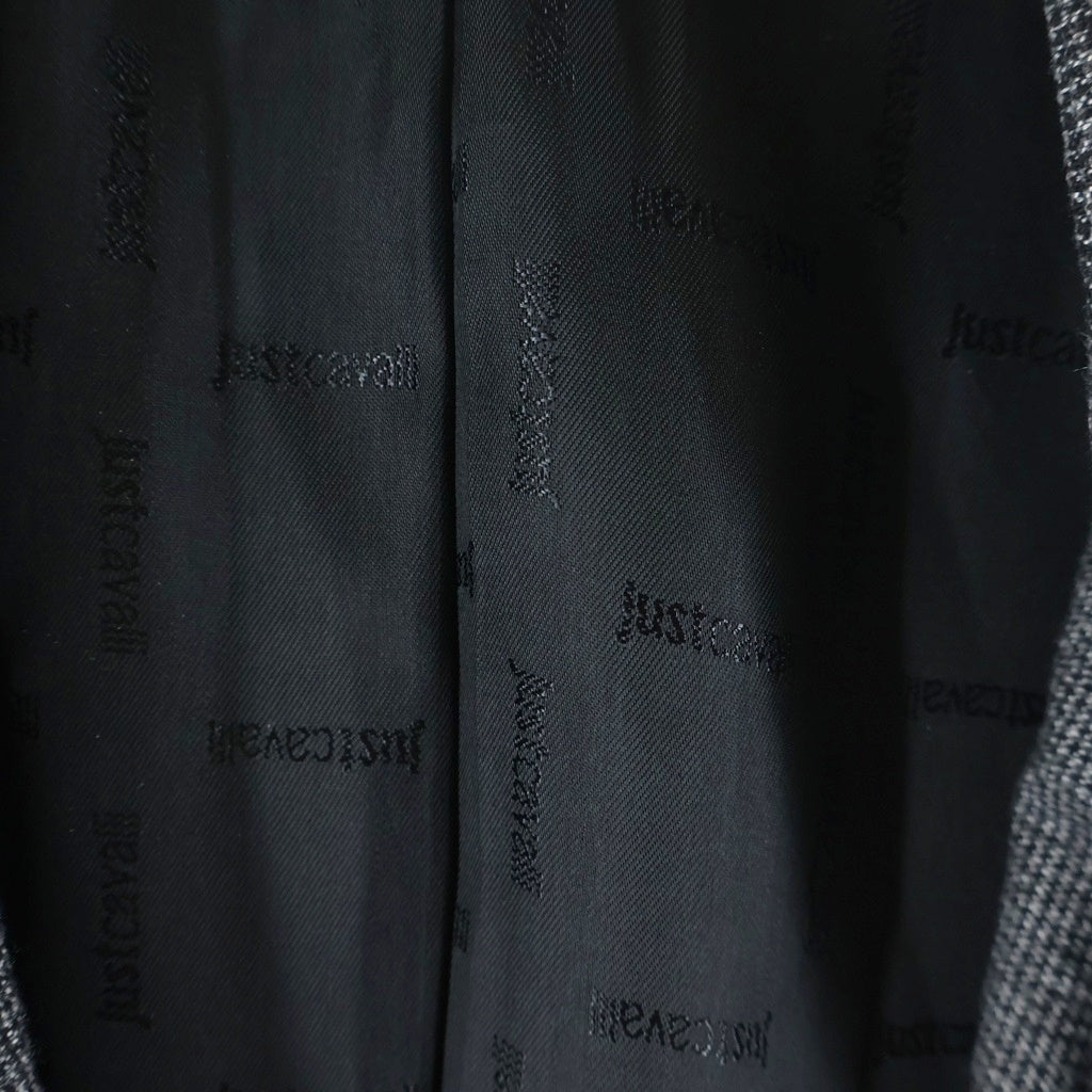 NO BRAND(ノーブランド) 【justcavalli】ジャスト・カヴァリ テーラードジャケット スラックス セットアップ グレー