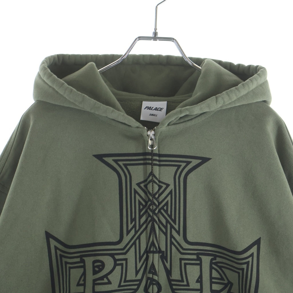 Palace Skateboards(パレススケートボーズ) Y So Cross Pigment Hood クロス ピグメント フーディー スウェット ジップアップパーカー ダークグリーン