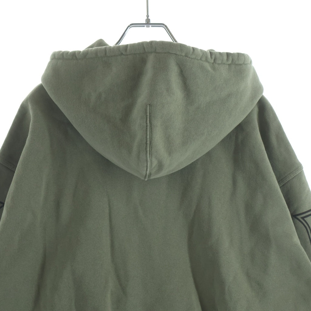 Palace Skateboards(パレススケートボーズ) Y So Cross Pigment Hood クロス ピグメント フーディー スウェット ジップアップパーカー ダークグリーン