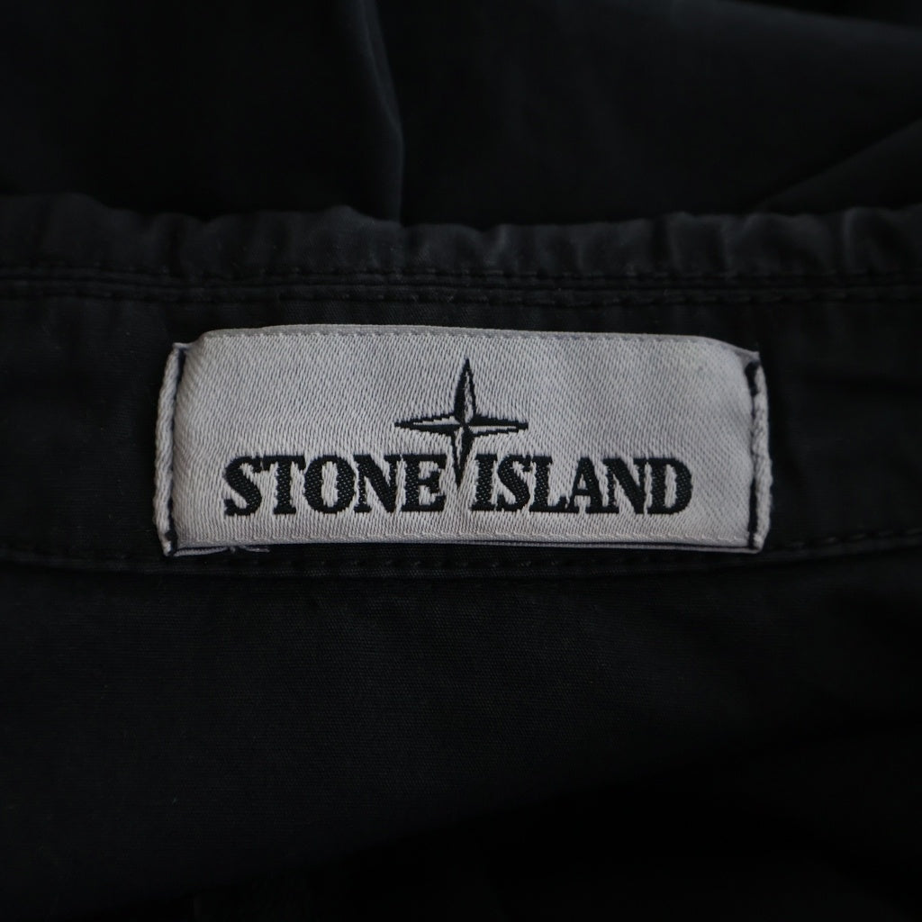 STONE ISLAND(ストーンアイランド) OLD EFFECT ZIP OVERSHIRT BLACK