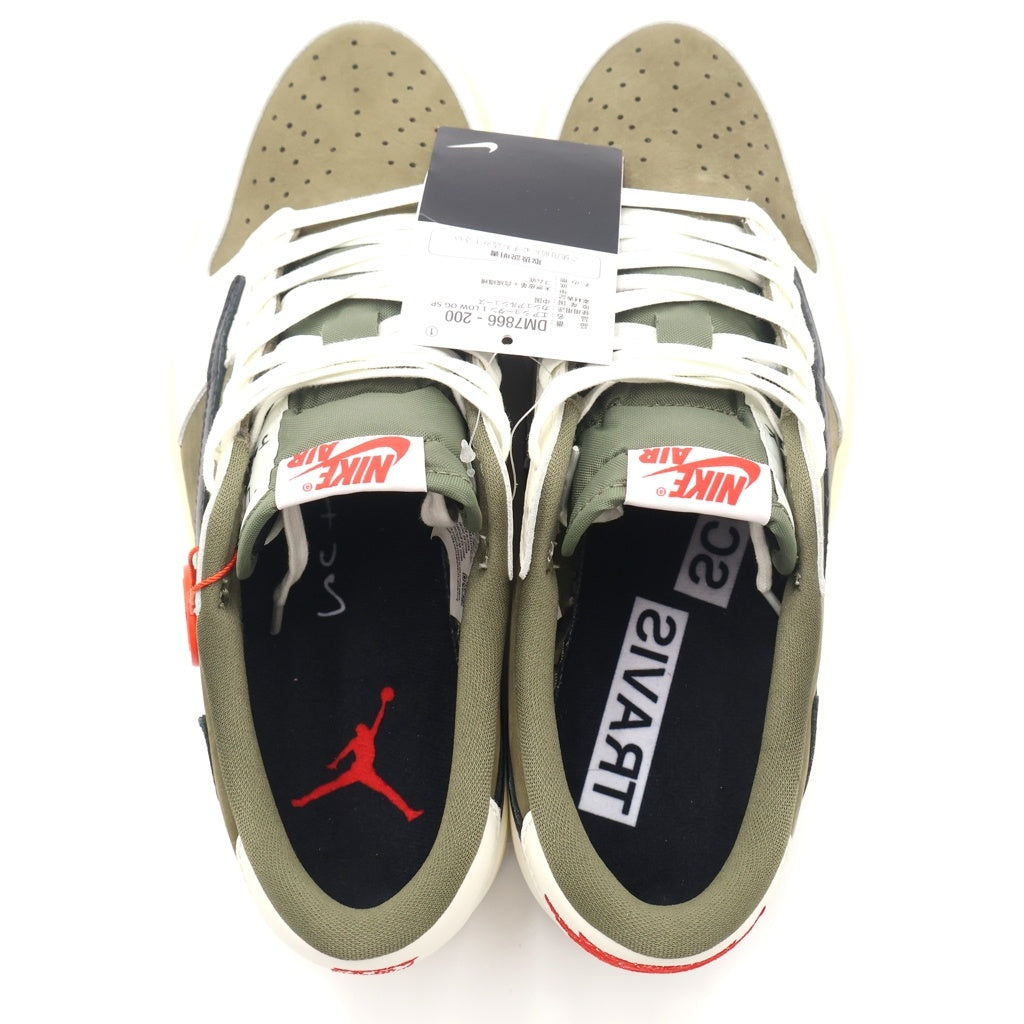 NIKE(ナイキ) × TRAVIS SCOTT AIR JORDAN1 LOW OG SP DM7866ー200 トラヴィス スコット エアジョーダン1 リバースオリーブ ローカットスニーカー US10.5/28.5cm