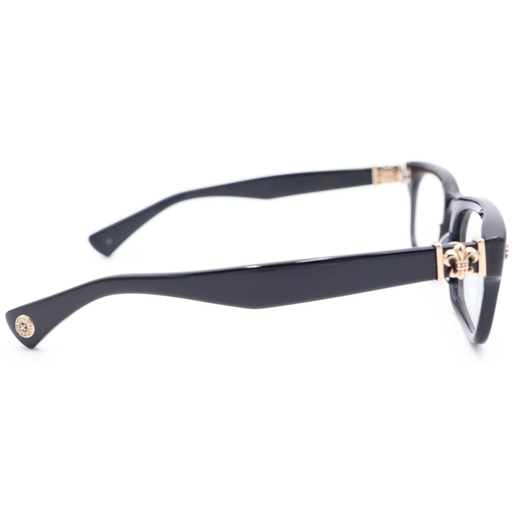 CHROME HEARTS(クロムハーツ) GITTIN ANY？-A BSフレアテンプル ウェリントン サングラス メガネ アイウェア ブラック/ゴールド BK-GP 52□19-145