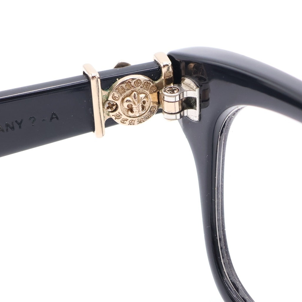 CHROME HEARTS(クロムハーツ) GITTIN ANY？-A BSフレアテンプル ウェリントン サングラス メガネ アイウェア ブラック/ゴールド BK-GP 52□19-145