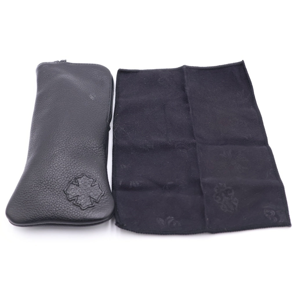 CHROME HEARTS(クロムハーツ) GITTIN ANY？-A BSフレアテンプル ウェリントン サングラス メガネ アイウェア ブラック/ゴールド BK-GP 52□19-145