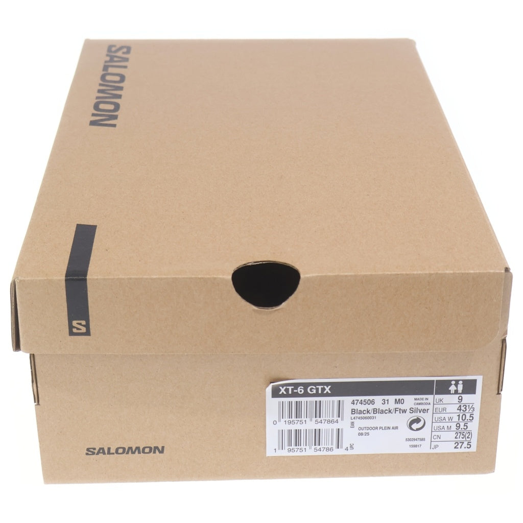 SALOMON(サロモン) XT-6 GORE-TEX Black/Footwear Silver 474506 XT-6 ゴアテックス ローカットスニーカー シューズ US9.5/27.5cm ブラック/シルバー