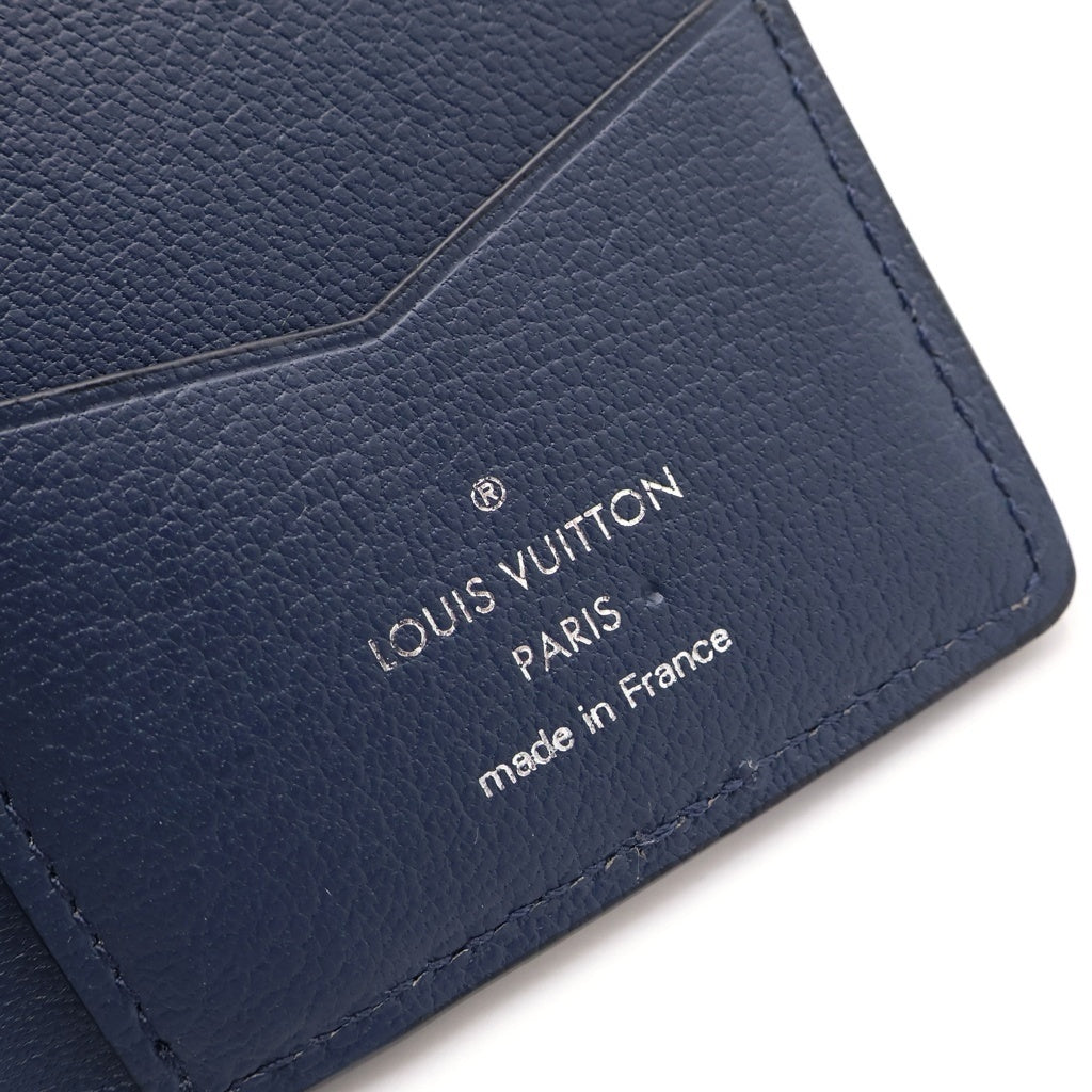 LOUIS VUITTON(ルイヴィトン) ドゥ ポッシュ カードケース パスケース ネイビー クロコダイル エキゾチック オーガナイザー マットクロコダイルレザー N91553 ICタイプ レディース