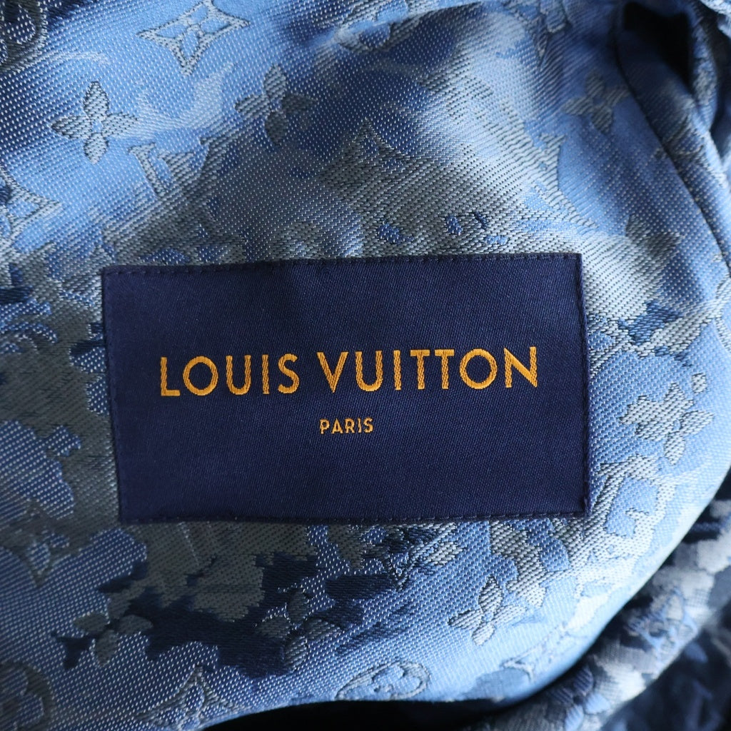LOUIS VUITTON(ルイヴィトン) モノグラムタペストリー フーディーブルゾン ジャケット ブルー サイズ48 RM211M ZQA HKB04W