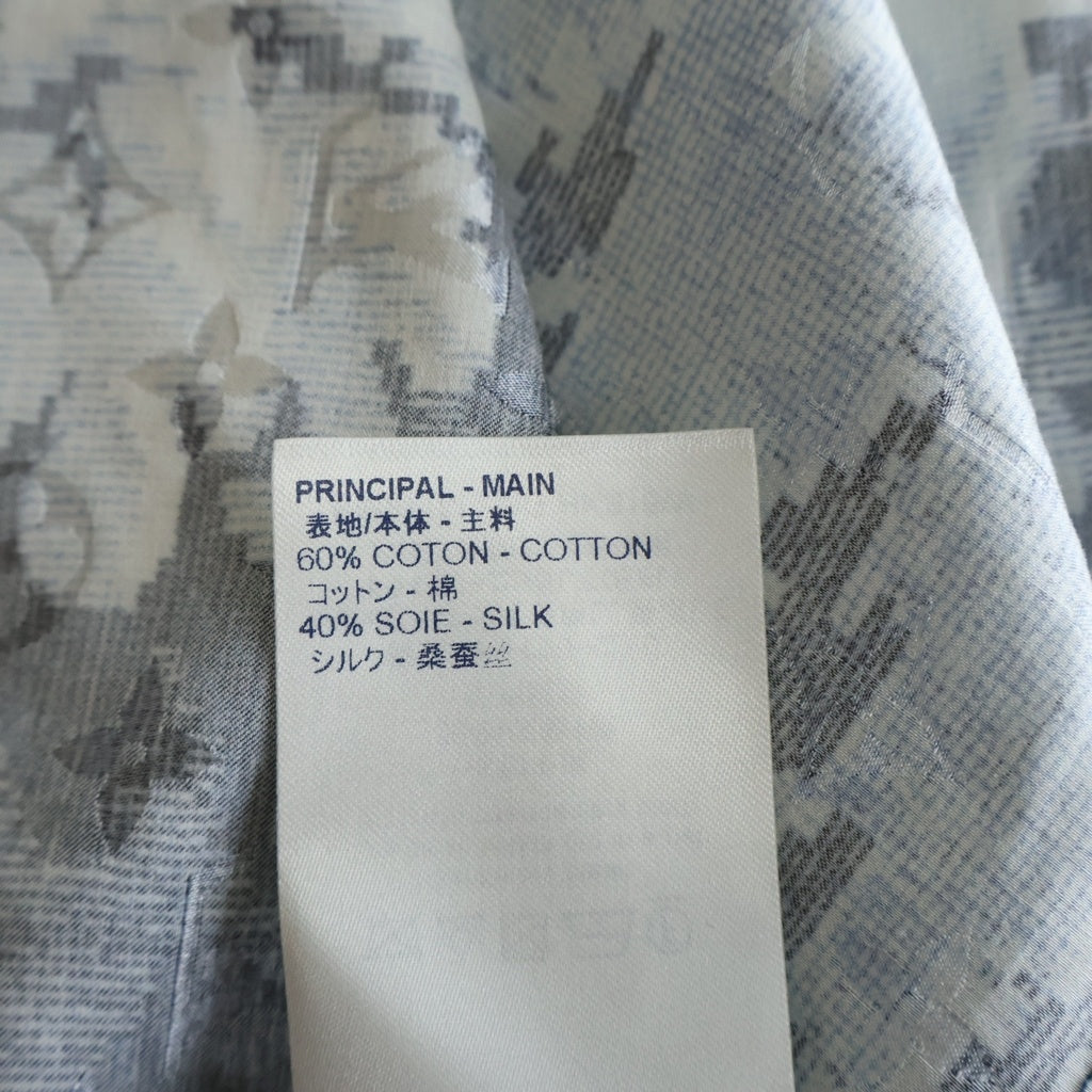 LOUIS VUITTON(ルイヴィトン) 21SS モノグラムタペストリー 長袖シャツ ブルー サイズM RM211M ZOG HKS16W