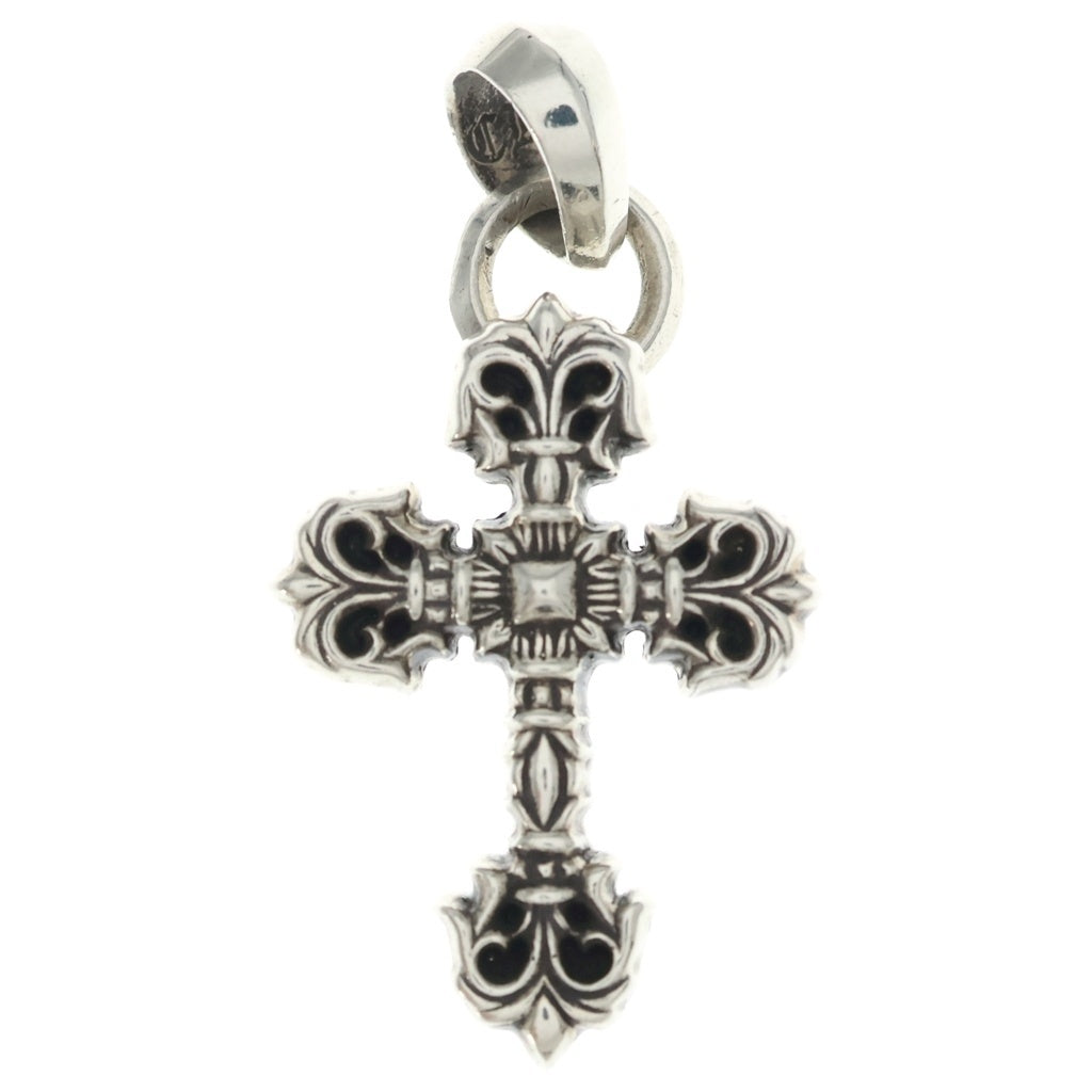CHROME HEARTS(クロムハーツ) FILIG CROSS-XSM W BALE フィリグリークロスXSベイル wベイル ネックレストップ シルバー BCA262