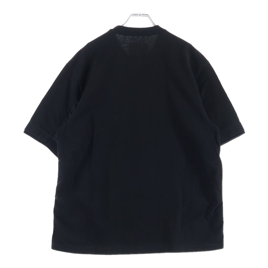 Sacai(サカイ) エンブロイダリー ロゴ刺繍 半袖Tシャツ カットソー 22-02794M ブラック