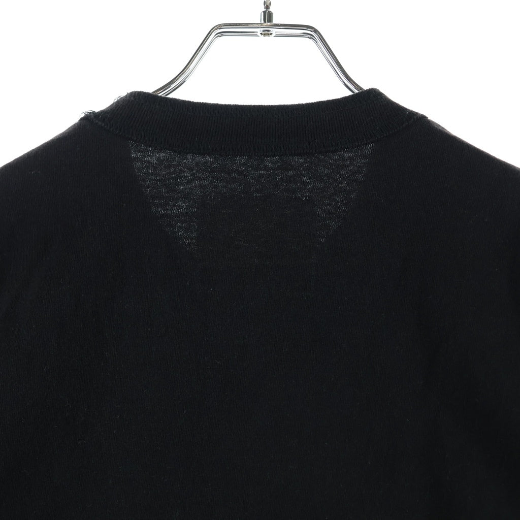 sacai エンブロイダリーレースカットソー　2 Sacai(サカイ) エンブロイダリー ロゴ刺繍 半袖Tシャツ カットソー 22