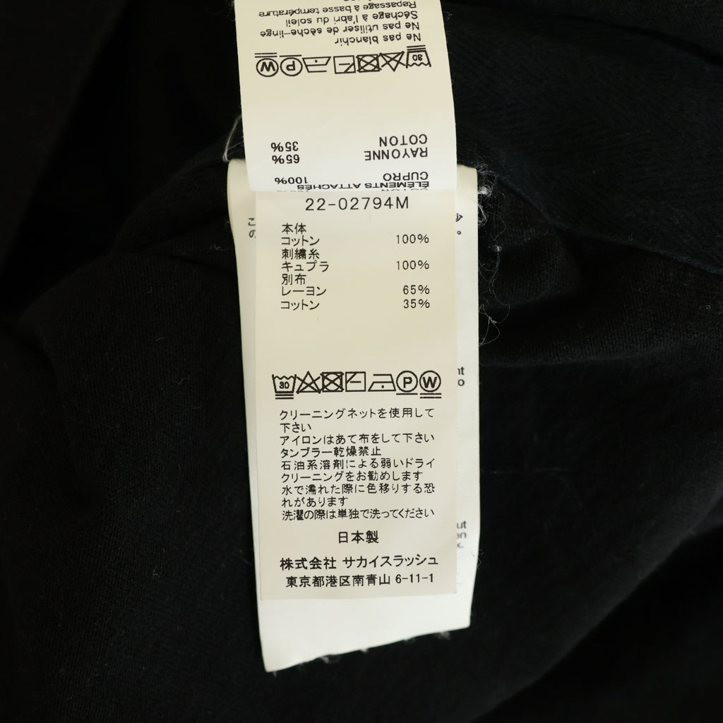 Sacai(サカイ) エンブロイダリー ロゴ刺繍 半袖Tシャツ カットソー 22