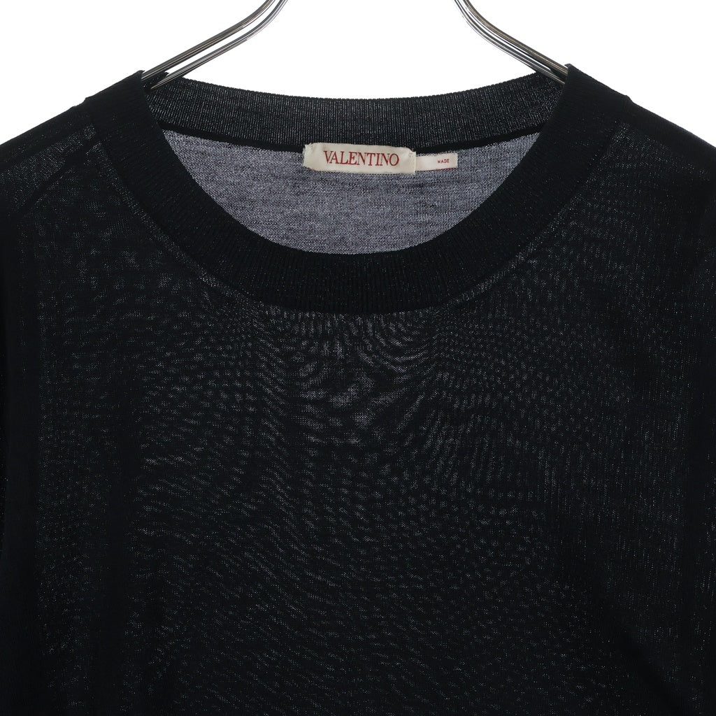 VALENTINO(ヴァレンティノ) クールネック ウールニットセーター XVDKC10C6LE ブラック
