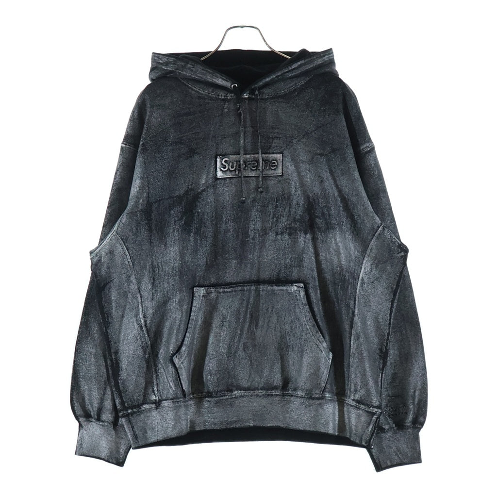 SUPREME(シュプリーム) 24SS ×MM6 Maison Margiela Foil Box Logo Hooded Sweatshirt エムエムシックス メゾンマルジェラ ホイル ボックスロゴ プルオーバーパーカー グレー