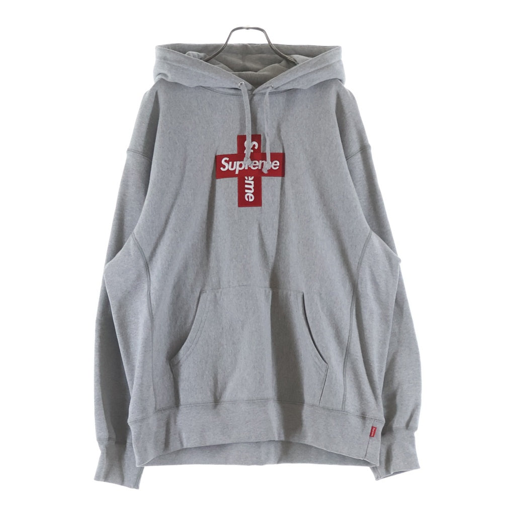 SUPREME(シュプリーム) 20AW Cross Box Logo Hooded Sweatshirt クロス ボックスロゴ フーデッド スウェットシャツ プルオーバーパーカー グレー