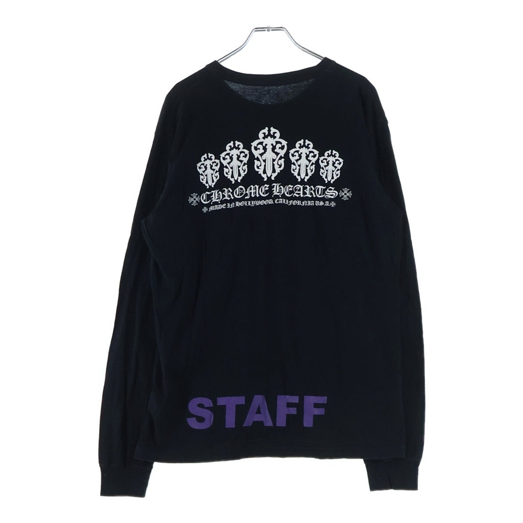 CHROME HEARTS(クロムハーツ) STAFF Horse Shoe Logo L/S T-SHIRT スタッフ ホースシュー 長袖Tシャツ ロングスリーブ ブラック