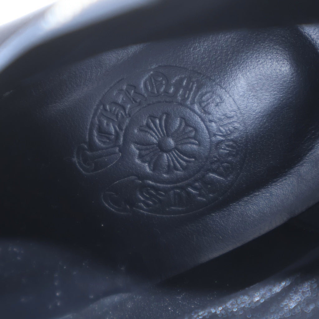 CHROME HEARTS(クロムハーツ) SUGER JONES シュガージョーンズ クロスパッチ サイドジップ ヒールブーツ ブラック レディース