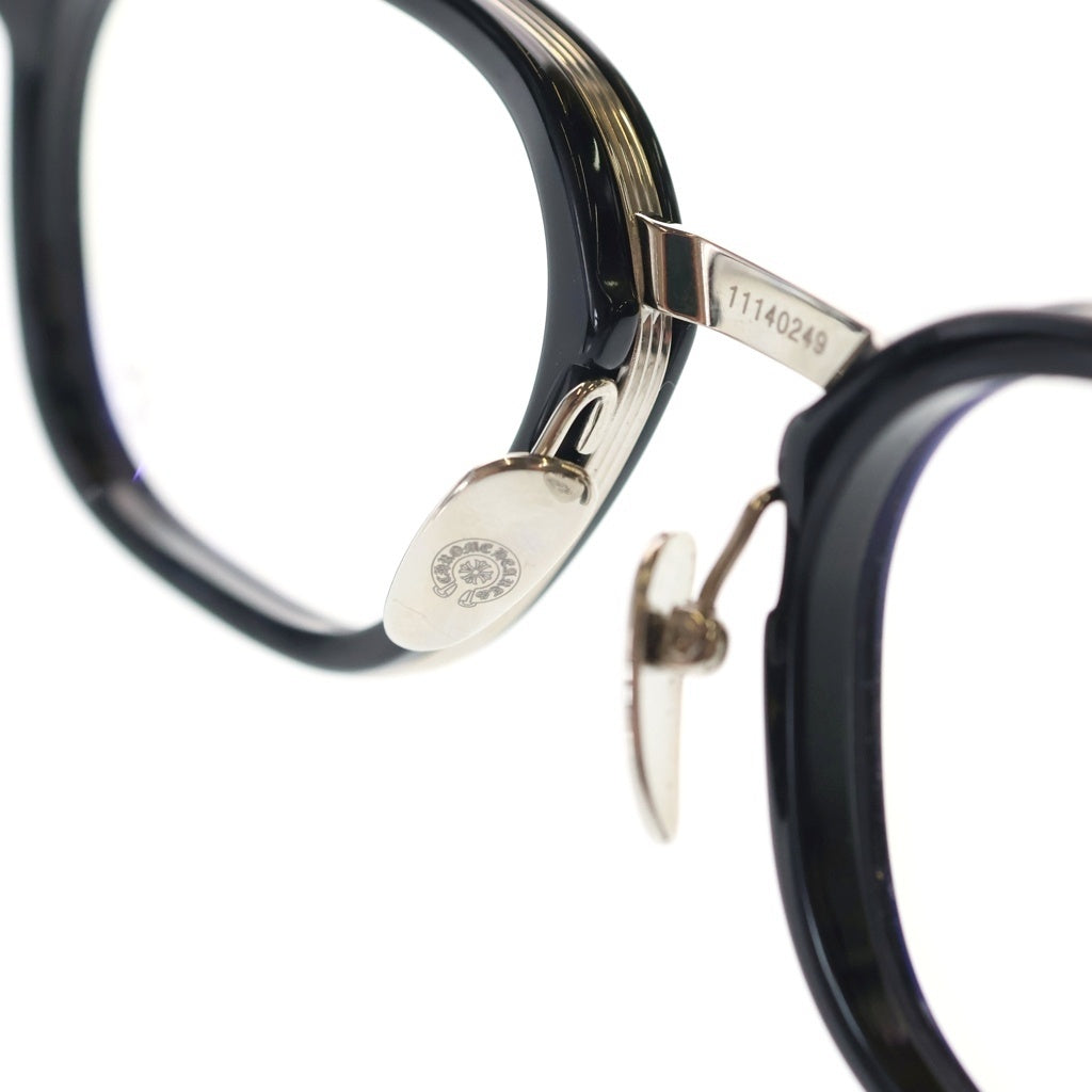 CHROME HEARTS(クロムハーツ) DUCK BUTTER ダガーテンプルウェリントンサングラス アイウェア メガネ BK/SS ブラック/シルバー