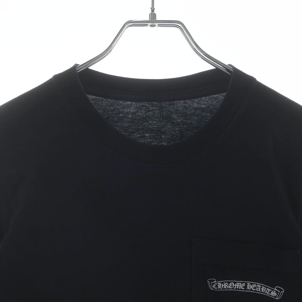 CHROME HEARTS(クロムハーツ) CH L/S T-SHIRT バックスクロールロゴ 長袖Tシャツ ロンT クルーネック カットソー ブラック レディース