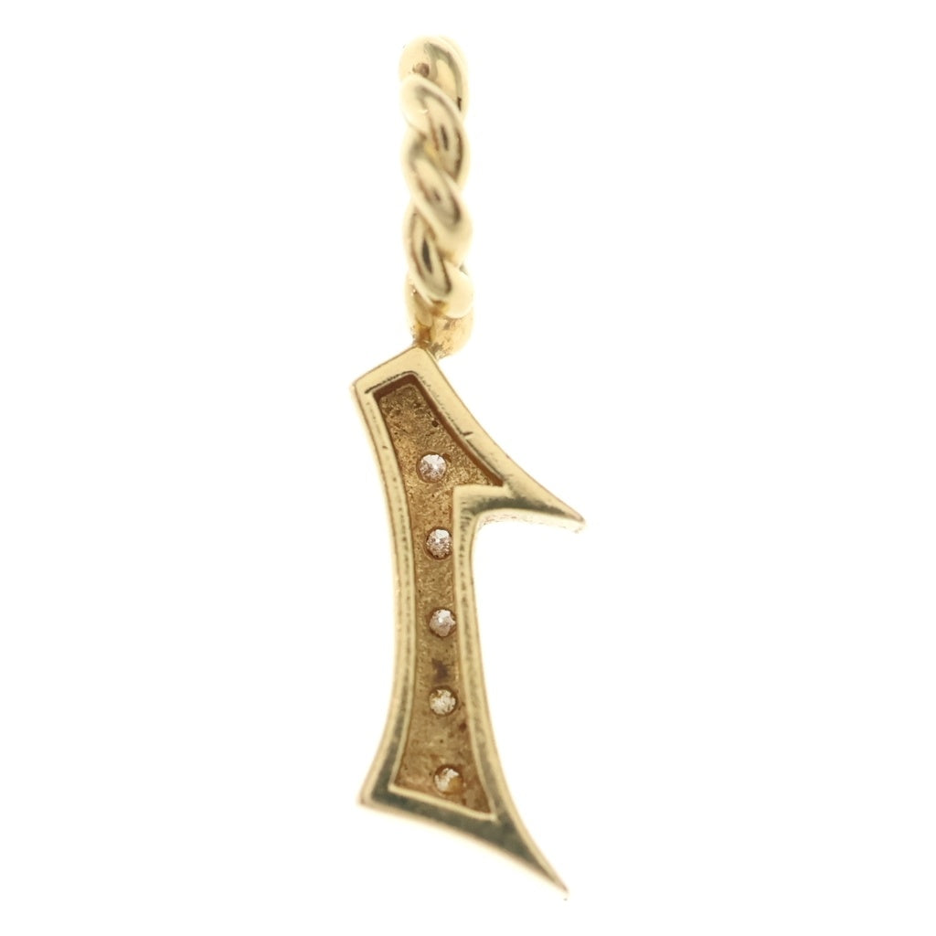 SJX(エスジェイエックス) DIAMOND NUMBER CHARM 「1」 K18 YG ダイヤ0.04ct ダイヤペンダント ネックレストップ ナンバー