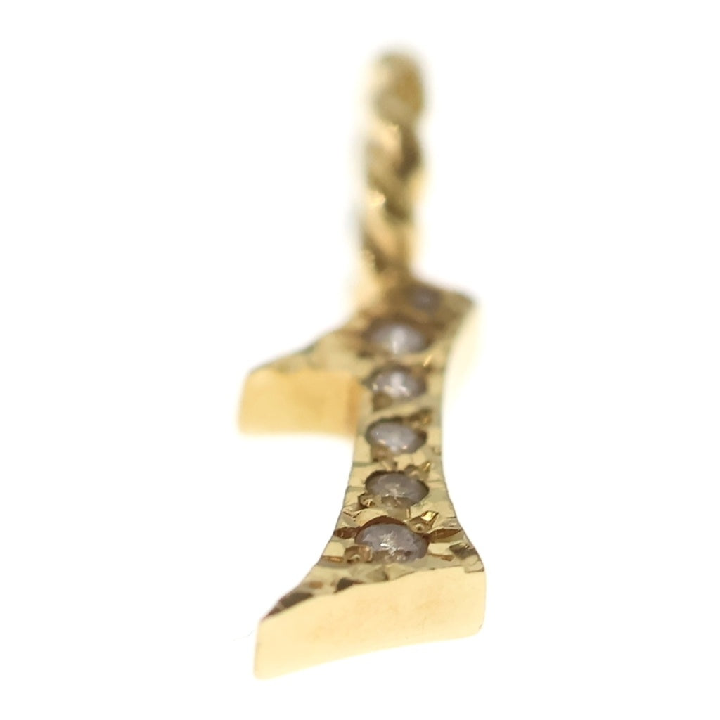 SJX(エスジェイエックス) DIAMOND NUMBER CHARM 「1」 K18 YG ダイヤ0.04ct ダイヤペンダント ネックレストップ ナンバー