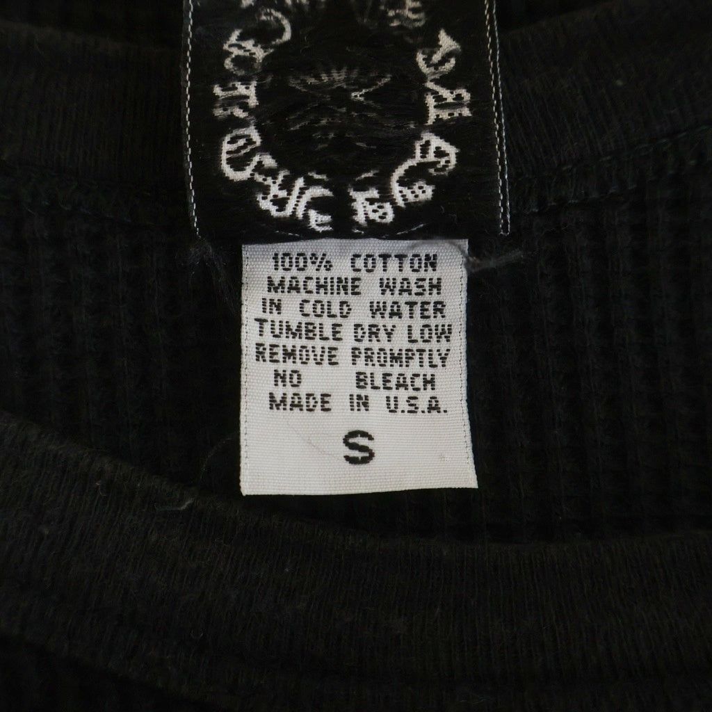 CHROME HEARTS(クロムハーツ) OLD オールド ヴァインダガー刺繍 サーマル 長袖Tシャツ ブラック/レッド
