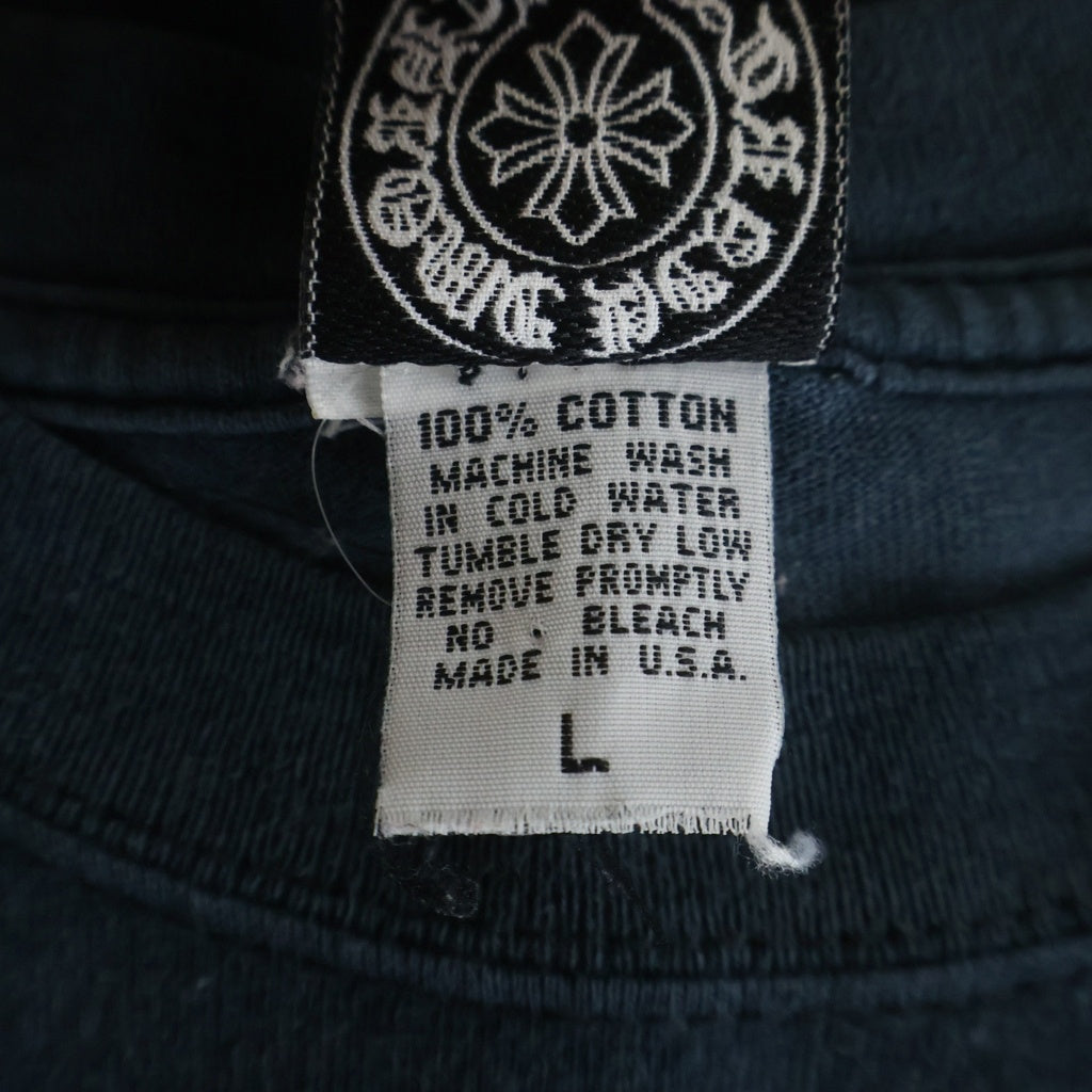 CHROME HEARTS(クロムハーツ) OLD ダブルCHクロス刺繍 胸ポケット 半袖Tシャツ カットソー ネイビー