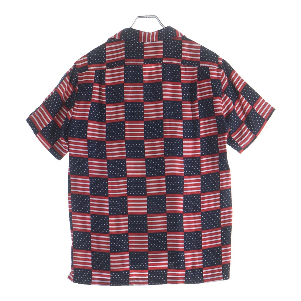 Palm Angels(パームエンジェルス) 16SS ALLOVER FLAG SILK SHIRT ALL OVER ボーリング オープンカラー半袖シャツ PMGA003S160610559900