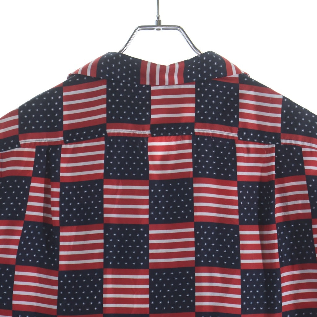 Palm Angels(パームエンジェルス) 16SS ALLOVER FLAG SILK SHIRT ALL OVER ボーリング オープンカラー半袖シャツ PMGA003S160610559900