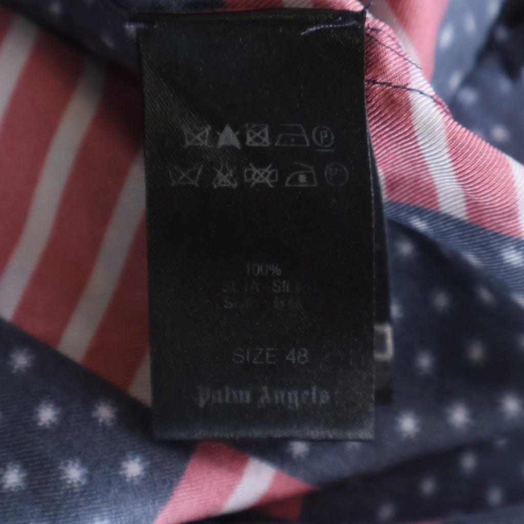 Palm Angels(パームエンジェルス) 16SS ALLOVER FLAG SILK SHIRT ALL OVER ボーリング オープンカラー半袖シャツ PMGA003S160610559900