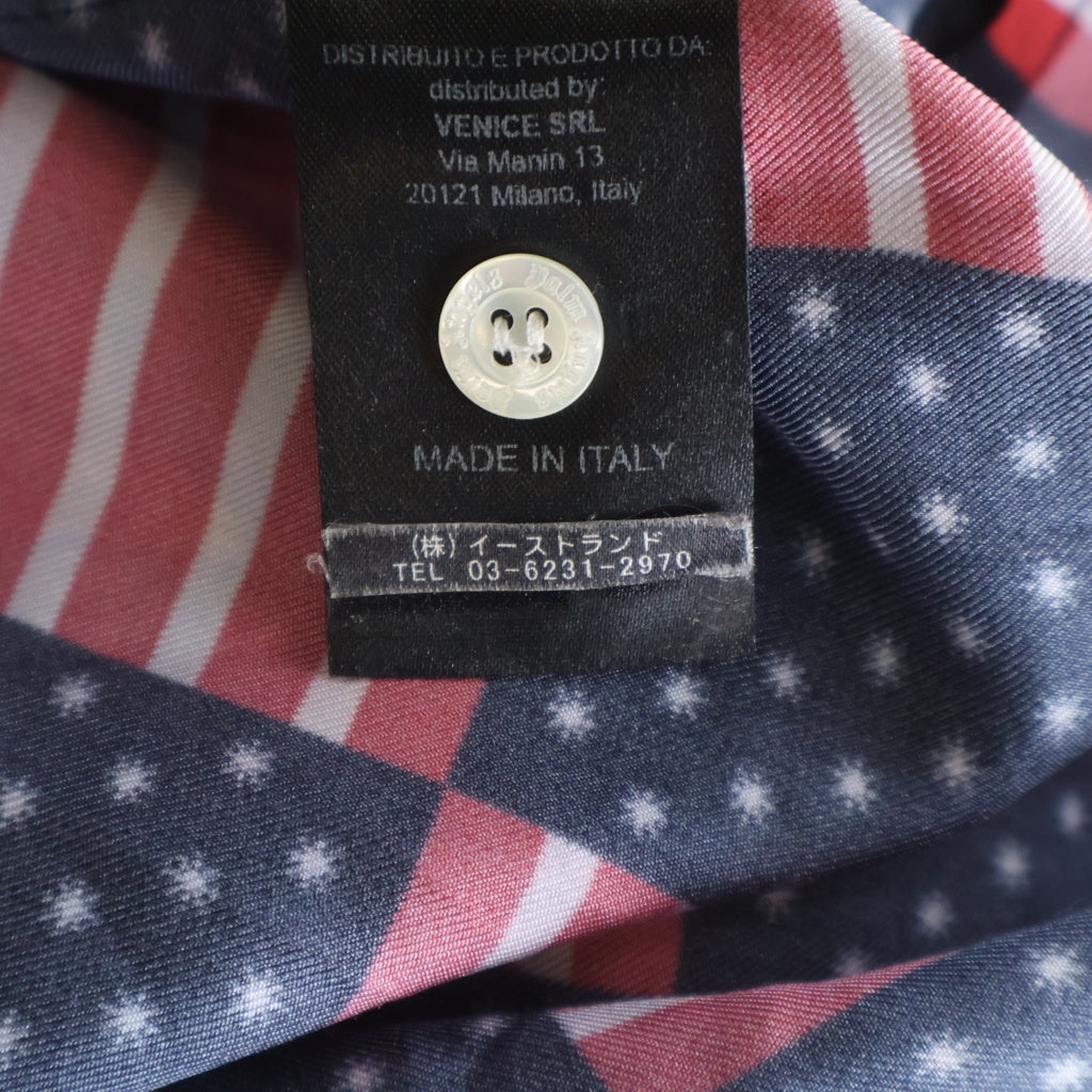 Palm Angels(パームエンジェルス) 16SS ALLOVER FLAG SILK SHIRT ALL OVER ボーリング オープンカラー半袖シャツ PMGA003S160610559900
