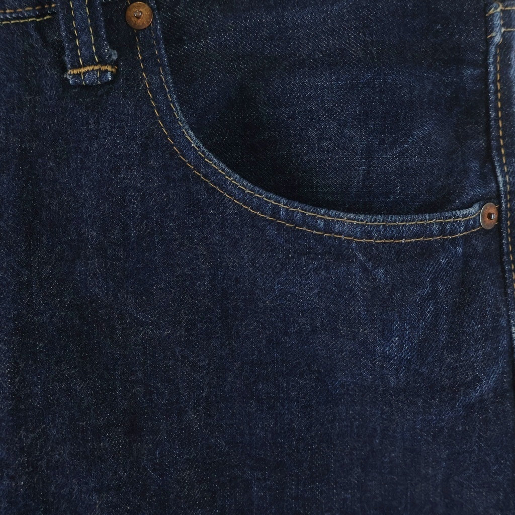 DENIME(ドゥニーム) 1947 MODEL 220XX ルーズストレート ボタンフライ 革パッチ インディゴ