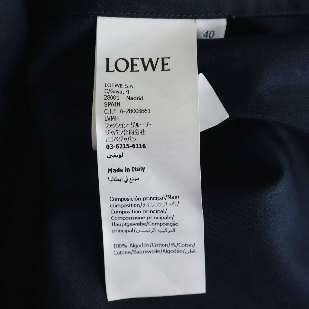 LOEWE(ロエベ) アナグラム刺繍 胸ポケット 長袖シャツ H526Y05XAN ネイビー