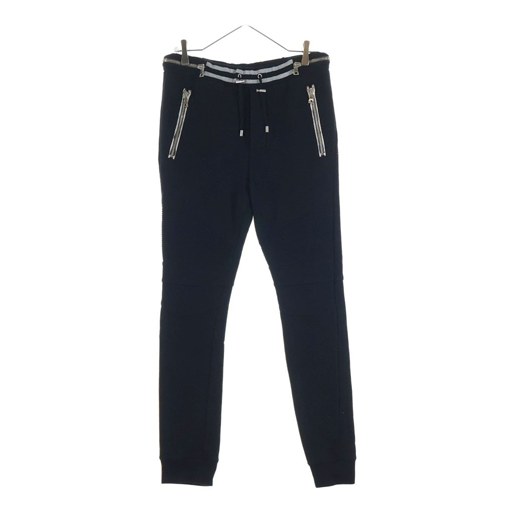 BALMAIN(バルマン) 18AW バイカー ジップ トラックパンツ W8H5584J093 ブラック