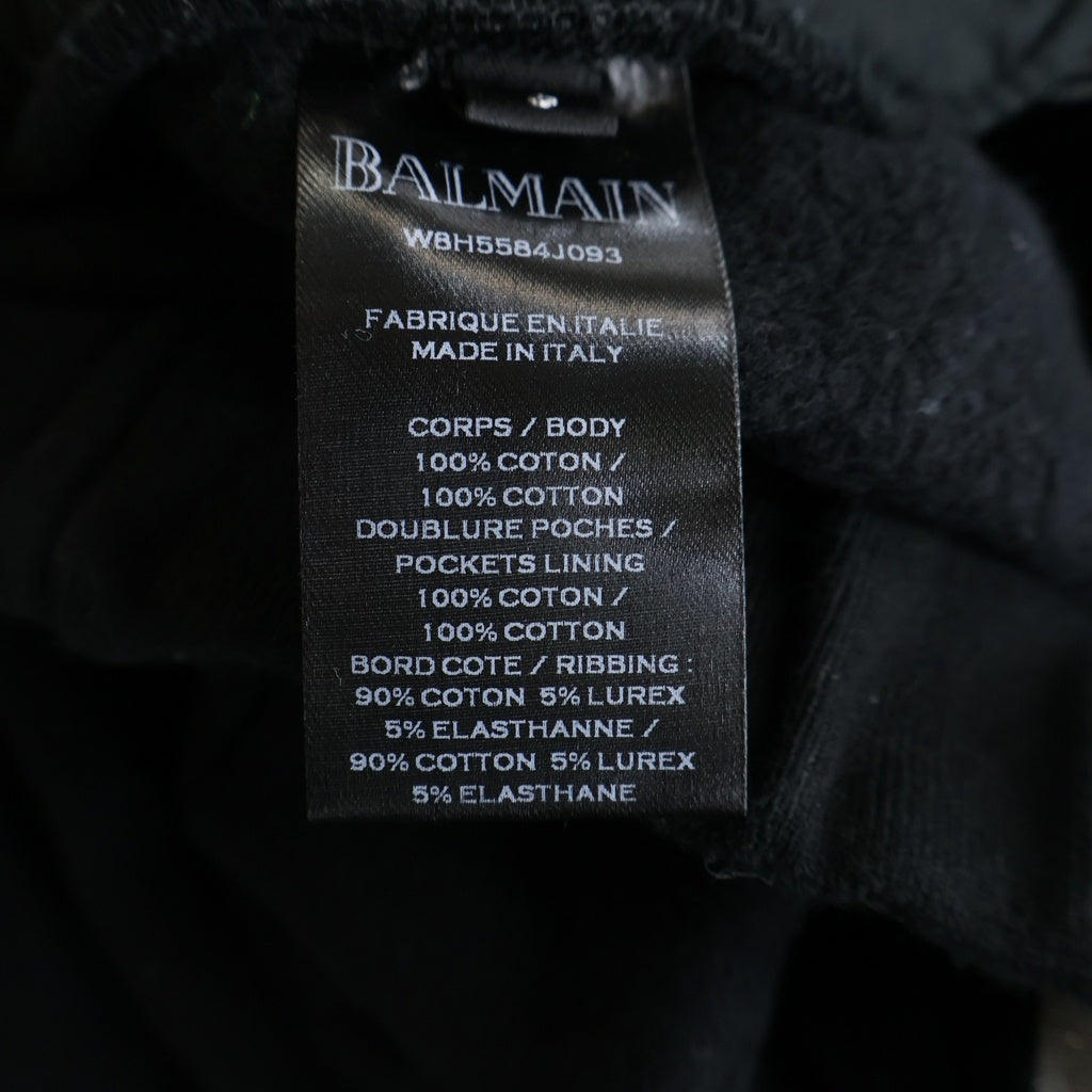 BALMAIN(バルマン) 18AW バイカー ジップ トラックパンツ W8H5584J093 ブラック