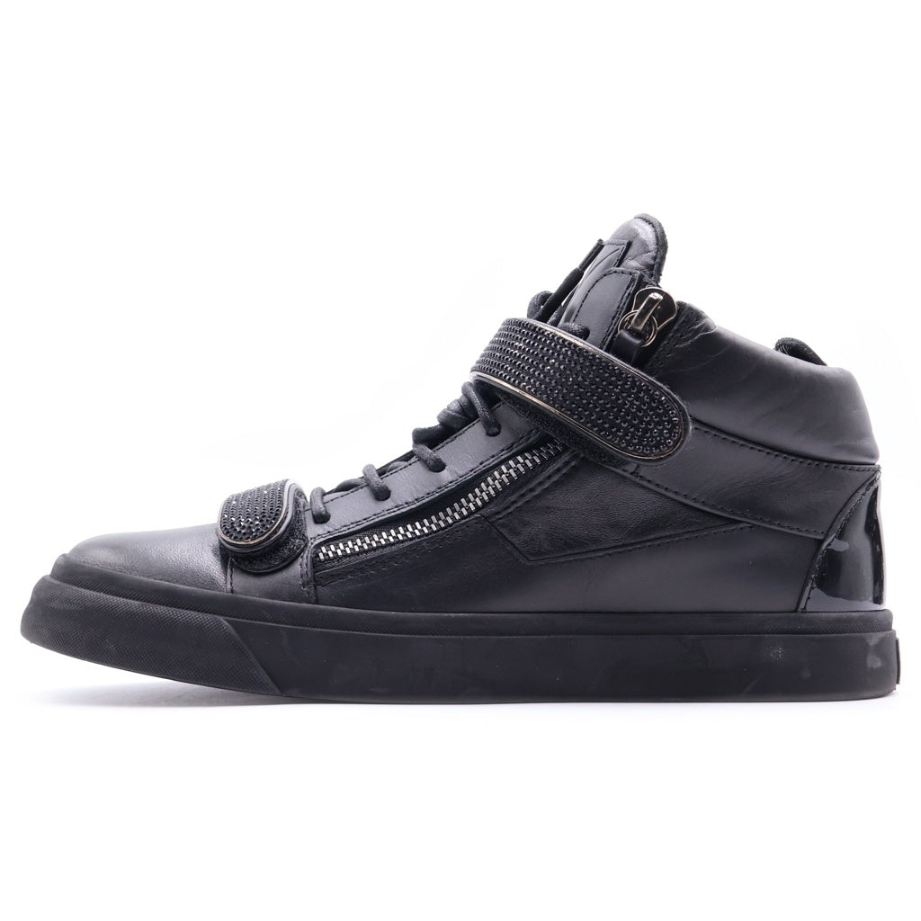 GIUSEPPE ZANOTTI(ジュゼッペ ザノッティ) スワロフスキー装飾 サイドジップ ハイカットスニーカー