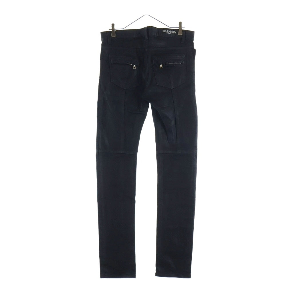 BALMAIN(バルマン) コーティング スキニーパンツ デニム T548 B363 ブラック
