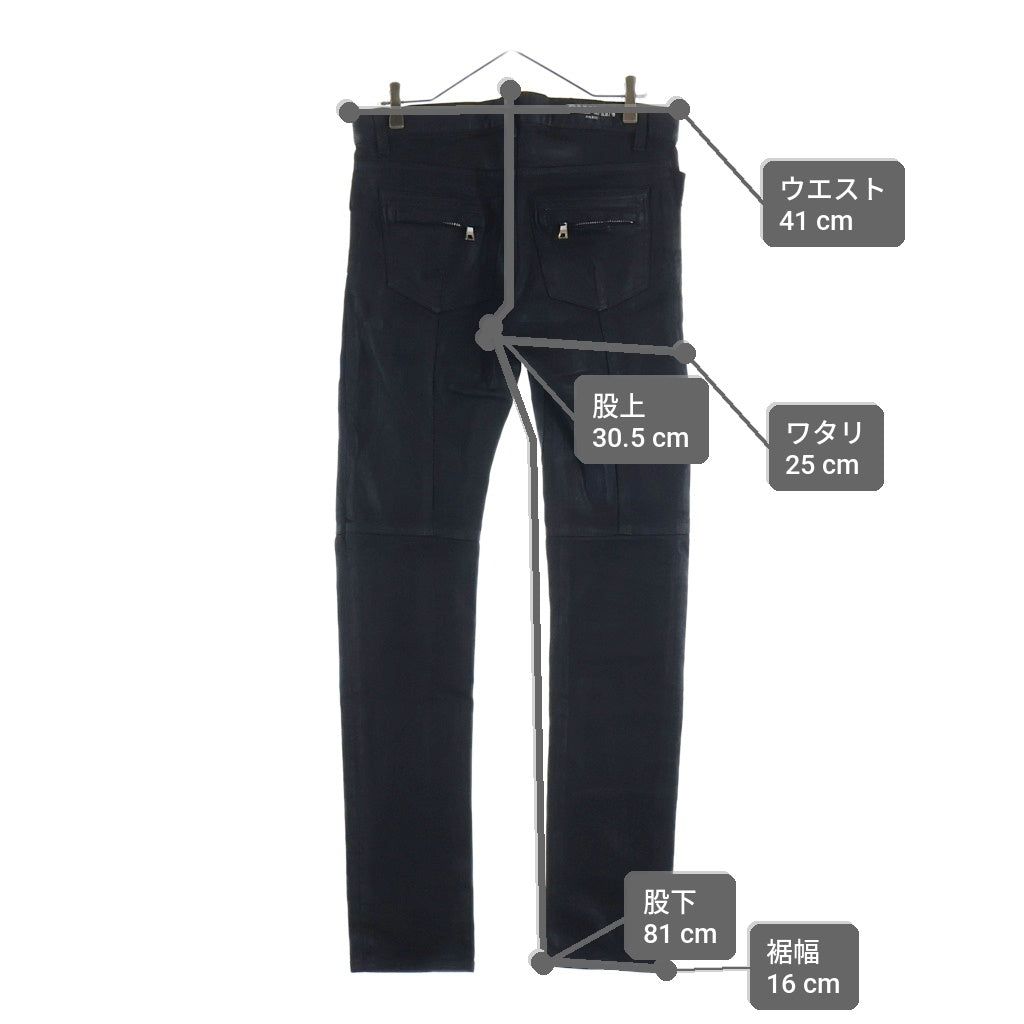 BALMAIN(バルマン) コーティング スキニーパンツ デニム T548 B363 ブラック