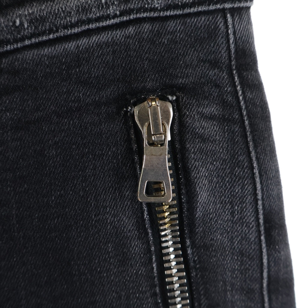 BALMAIN(バルマン) 蛇腹 クラッシュスキニーデニムパンツ S7H9528T097 ブラック