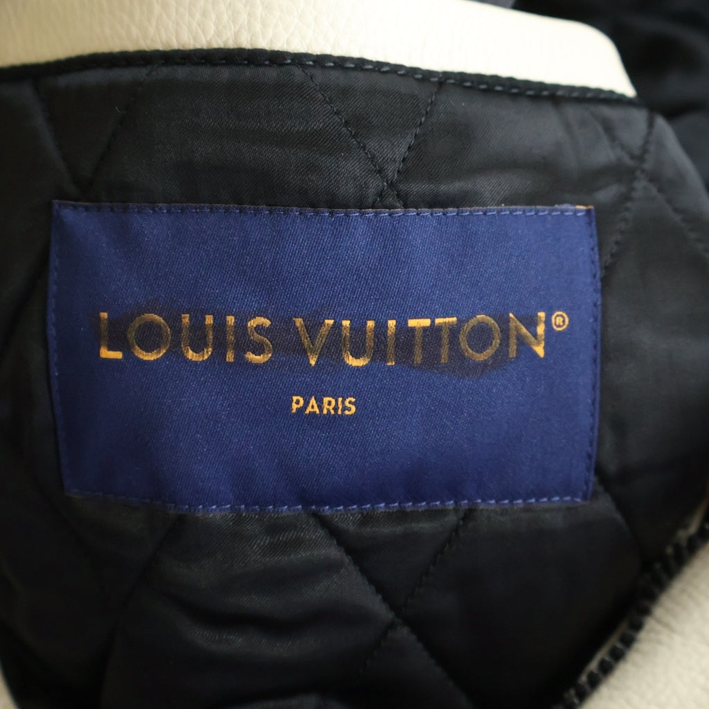 LOUIS VUITTON(ルイヴィトン) スタジャン ブルゾン シグネチャーロゴ RM241M BQV HQL02E ベージュ/ブラック レザー/ナイロン