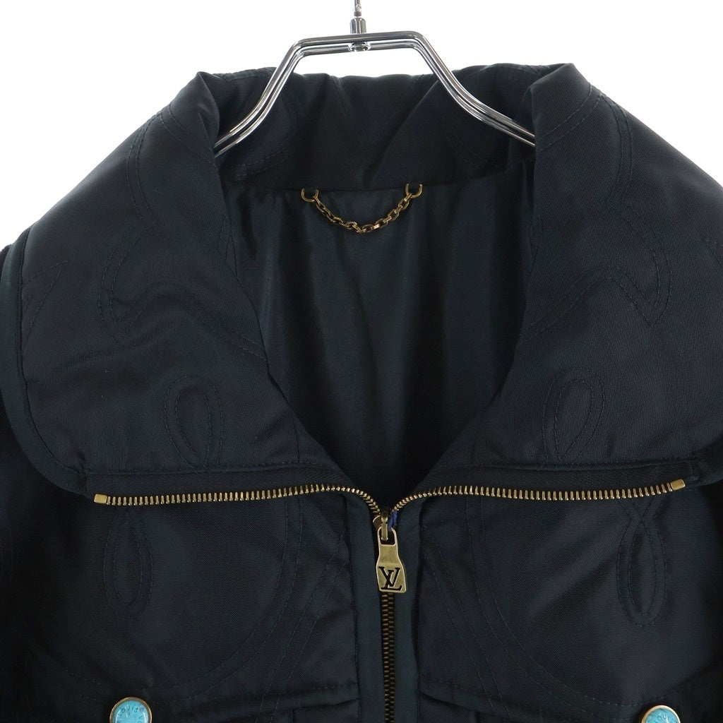 LOUIS VUITTON(ルイヴィトン) 24AW ターコイズボタン キルテッド オーバーシャツ ジャケット ブラック RM242M LKK HRB63E