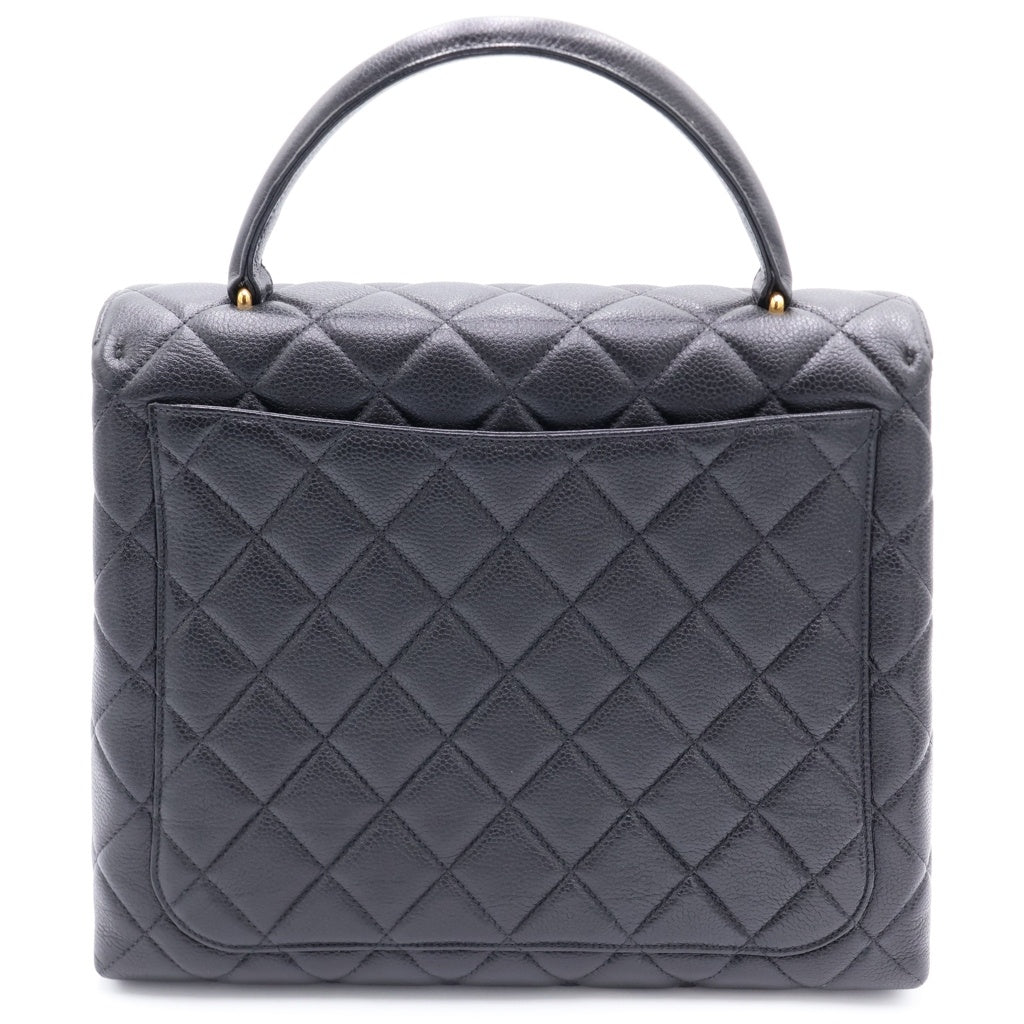 CHANEL(シャネル) ココハンドル キャビアスキン 黒 ハンドバッグ GD金具 レディース