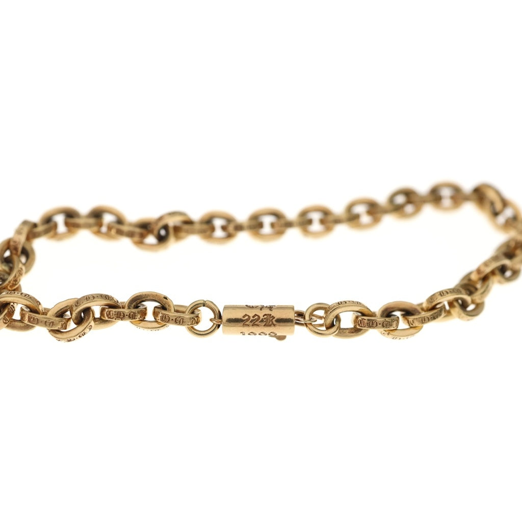 CHROME HEARTS(クロムハーツ) 22K PAPER CHAIN ペーパーチェーン ブレスレット 8inch ゴールド BCA025