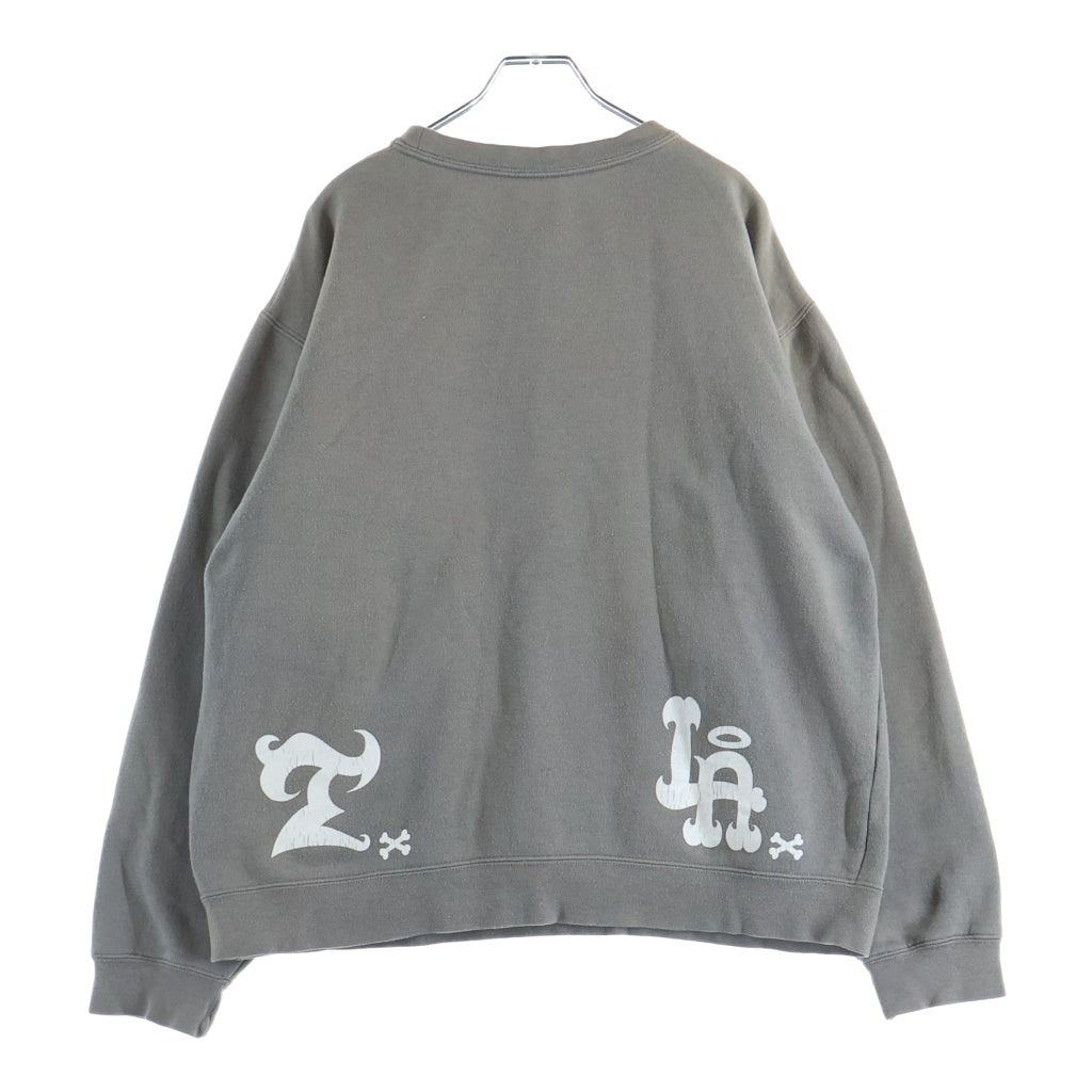 STUSSY(ステューシー) 00s フロントロゴ 長袖 スウェット 裏起毛 グレー