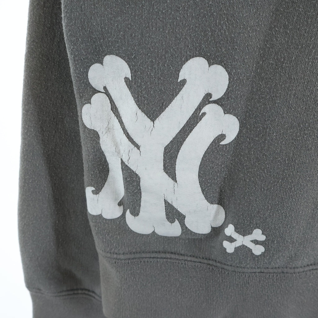 STUSSY(ステューシー) 00s フロントロゴ 長袖 スウェット 裏起毛 グレー