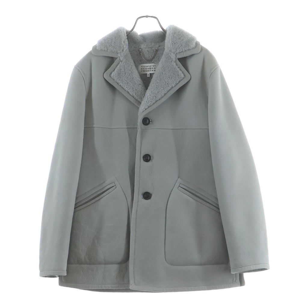 Maison Martin Margiela(メゾンマルタンマルジェラ) SHEARLING JACKET LONG レザームートン シアリングジャケット グレー